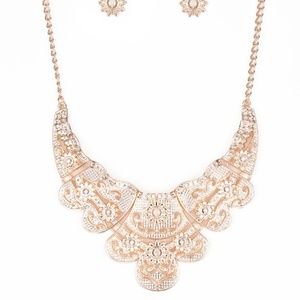 paparazzi Jewelry - Mess With The Bull - Rose Gold Necklace Set paparazzi Jewelry - Mess With The Bull - Rose Gold Necklace Set